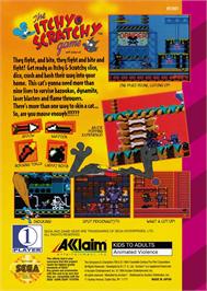 Box back cover for Itchy And Scratchy Game, The on the Sega Game Gear.