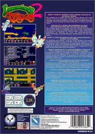 Box back cover for Lemmings 2 - The Tribes on the Sega Game Gear.