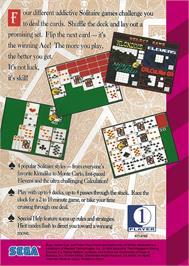 Box back cover for Poker Faced Paul's Solitaire on the Sega Game Gear.