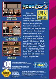 Box back cover for Robocop 3 on the Sega Game Gear.