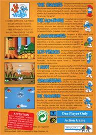 Box back cover for Schtroumpfs, Les on the Sega Game Gear.