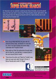 Box back cover for Sonic The Hedgehog - Triple Trouble on the Sega Game Gear.