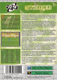 Box back cover for Striker on the Sega Game Gear.