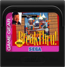 Cartridge artwork for BreakThru! on the Sega Game Gear.