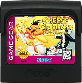 Cartridge artwork for Cheese Cat-Astrophe starring Speedy Gonzales on the Sega Game Gear.