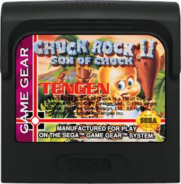Cartridge artwork for Chuck Rock 2 on the Sega Game Gear.