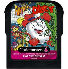 Cartridge artwork for Fantastic Adventures of Dizzy on the Sega Game Gear.