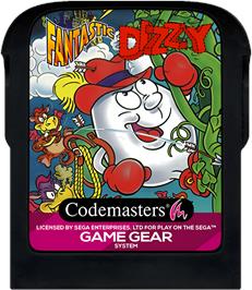 Cartridge artwork for Fantastic Dizzy on the Sega Game Gear.