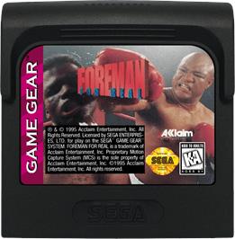 Cartridge artwork for Foreman for Real on the Sega Game Gear.