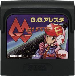 Cartridge artwork for GG Aleste on the Sega Game Gear.