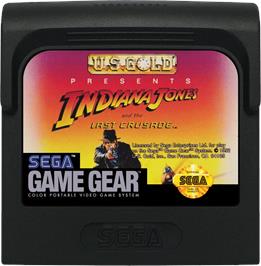 Cartridge artwork for Indiana Jones and the Last Crusade: The Action Game on the Sega Game Gear.