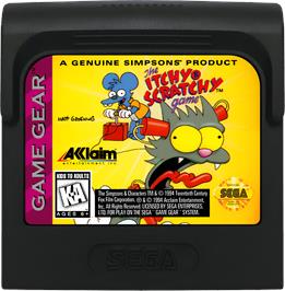 Cartridge artwork for Itchy And Scratchy Game, The on the Sega Game Gear.