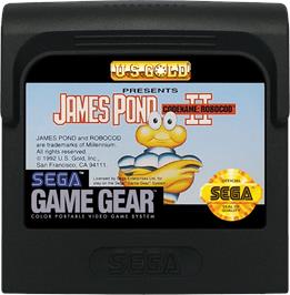 Cartridge artwork for James Pond 2: Codename: RoboCod on the Sega Game Gear.