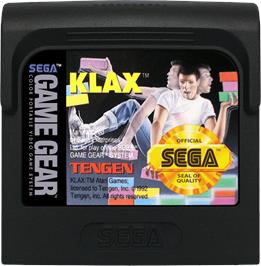 Cartridge artwork for Klax on the Sega Game Gear.