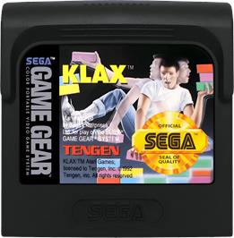 Cartridge artwork for Klax on the Sega Game Gear.