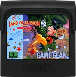 Cartridge artwork for Land Of Illusion Starring Mickey Mouse on the Sega Game Gear.