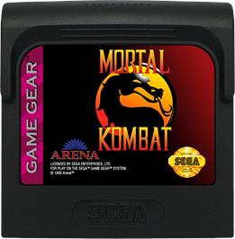 Cartridge artwork for Mortal Kombat on the Sega Game Gear.