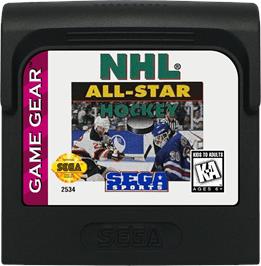 Cartridge artwork for NHL All-Star Hockey on the Sega Game Gear.