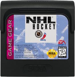 Cartridge artwork for NHL Hockey on the Sega Game Gear.