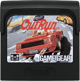 Cartridge artwork for Out Run on the Sega Game Gear.