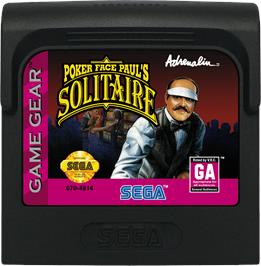 Cartridge artwork for Poker Face Paul's Solitaire on the Sega Game Gear.