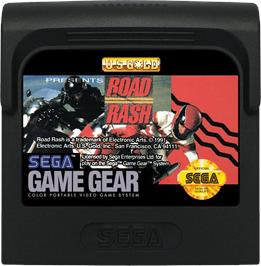 Cartridge artwork for Road Rash on the Sega Game Gear.
