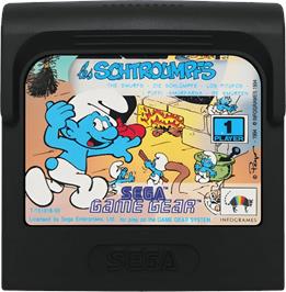 Cartridge artwork for Schtroumpfs, Les on the Sega Game Gear.