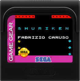 Cartridge artwork for Shuriken on the Sega Game Gear.