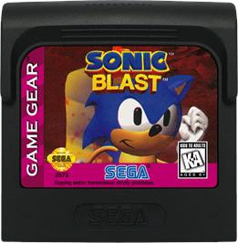 Cartridge artwork for Sonic Blast on the Sega Game Gear.