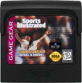 Cartridge artwork for Sports Illustrated Championship Football & Baseball on the Sega Game Gear.