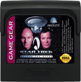 Cartridge artwork for Star Trek Generations - Beyond the Nexus on the Sega Game Gear.