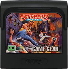 Cartridge artwork for Streets Of Rage on the Sega Game Gear.