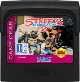 Cartridge artwork for Streets Of Rage 2 on the Sega Game Gear.
