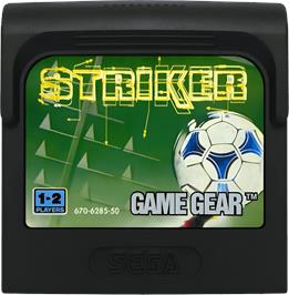Cartridge artwork for Striker on the Sega Game Gear.