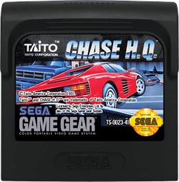 Cartridge artwork for Taito Chase H.Q. on the Sega Game Gear.