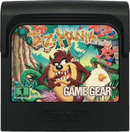 Cartridge artwork for Taz-Mania: The Search for the Lost Seabirds on the Sega Game Gear.