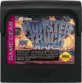 Cartridge artwork for USHRA Monster Truck Wars on the Sega Game Gear.
