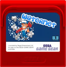 Cartridge artwork for Waternet on the Sega Game Gear.