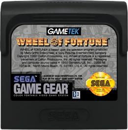 Cartridge artwork for Wheel Of Fortune on the Sega Game Gear.