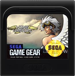 Cartridge artwork for WingWarriors on the Sega Game Gear.