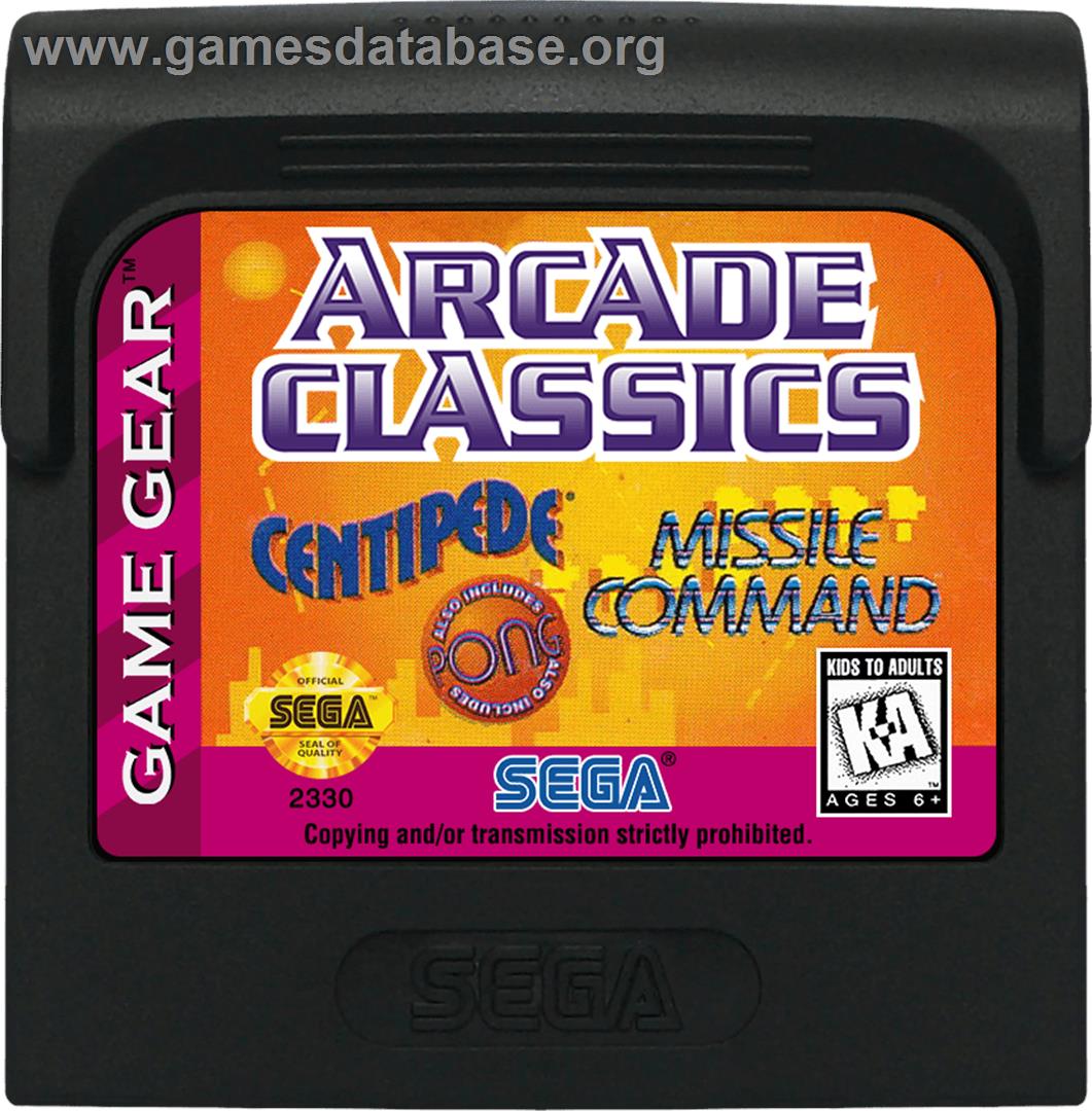 Arcade Classics - Sega Game Gear - Artwork - Cartridge