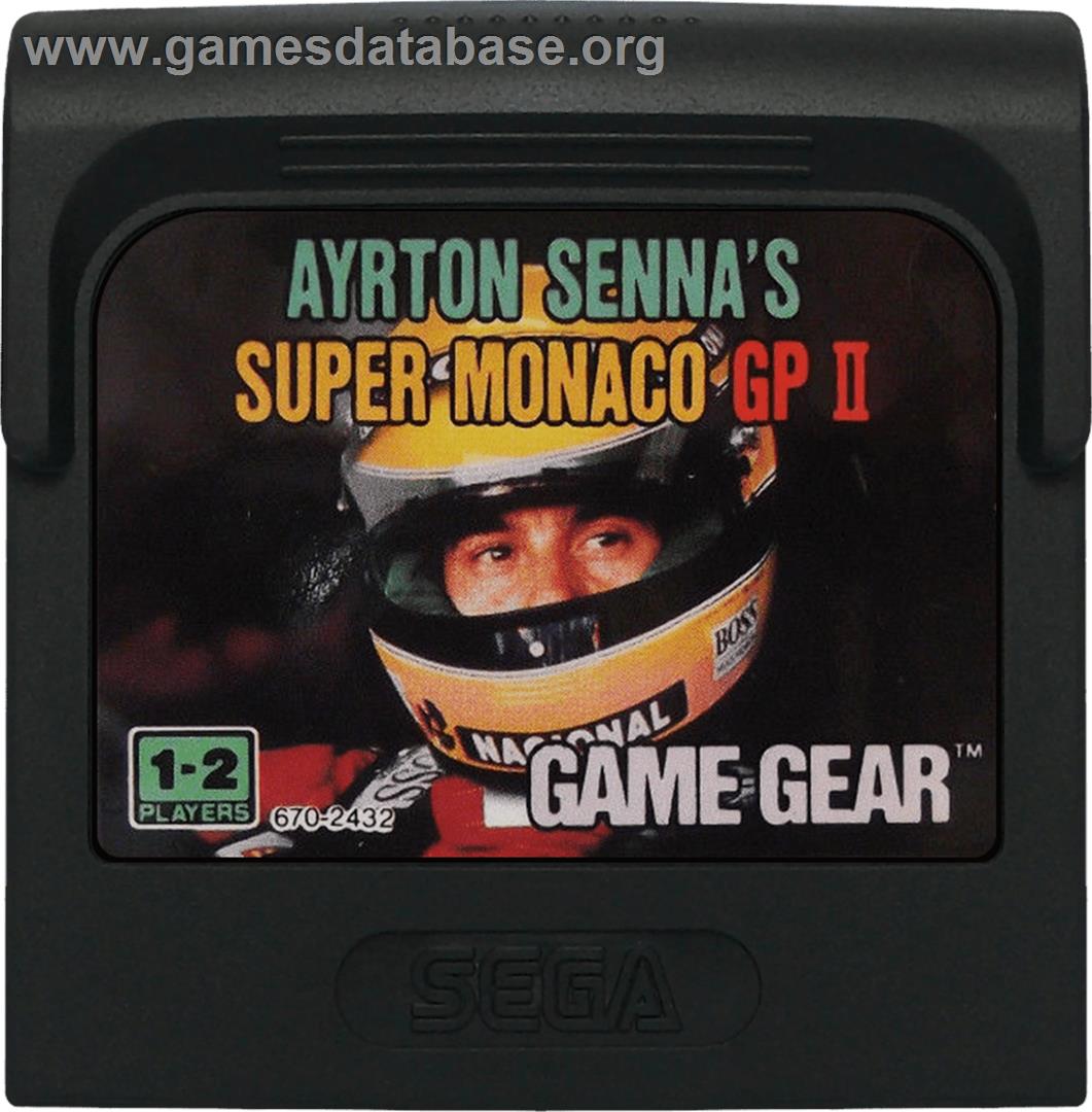 Ayrton Senna's Super Monaco GP 2 - Sega Game Gear - Artwork - Cartridge