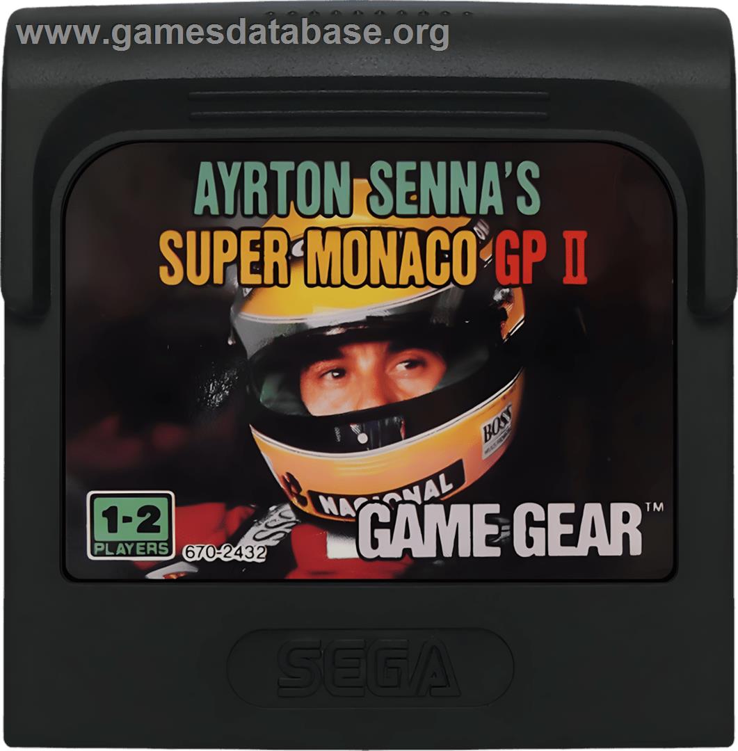 Ayrton Senna's Super Monaco Gp 2 - Sega Game Gear - Artwork - Cartridge