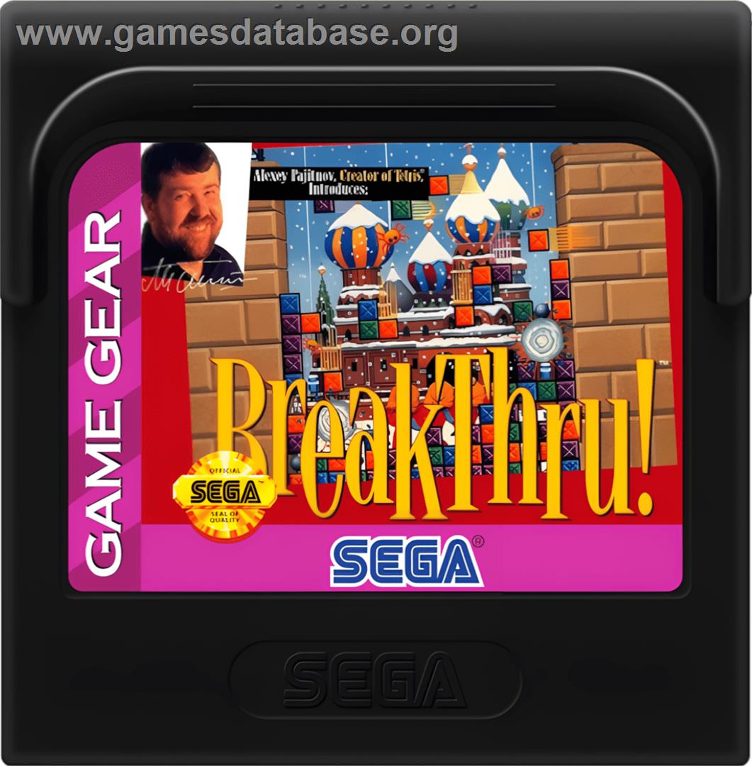 BreakThru! - Sega Game Gear - Artwork - Cartridge