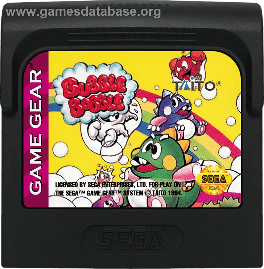 Bubble Bobble - Sega Game Gear - Artwork - Cartridge