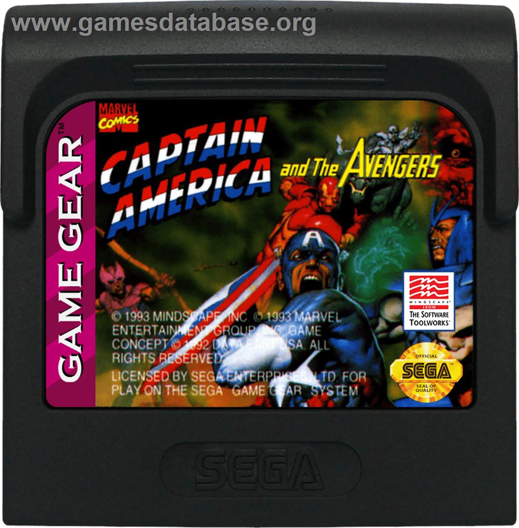 Captain America and The Avengers - Sega Game Gear - Artwork - Cartridge