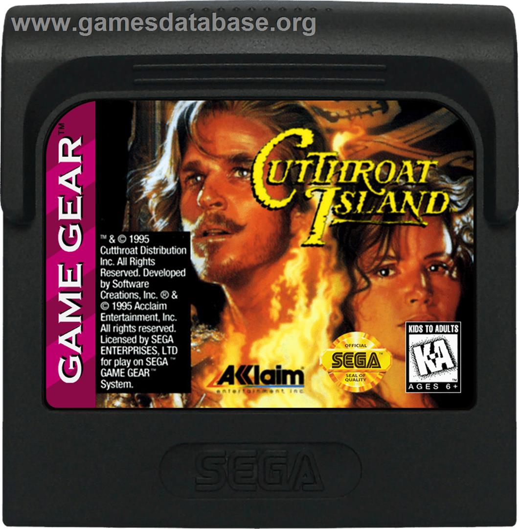 Cutthroat Island - Sega Game Gear - Artwork - Cartridge
