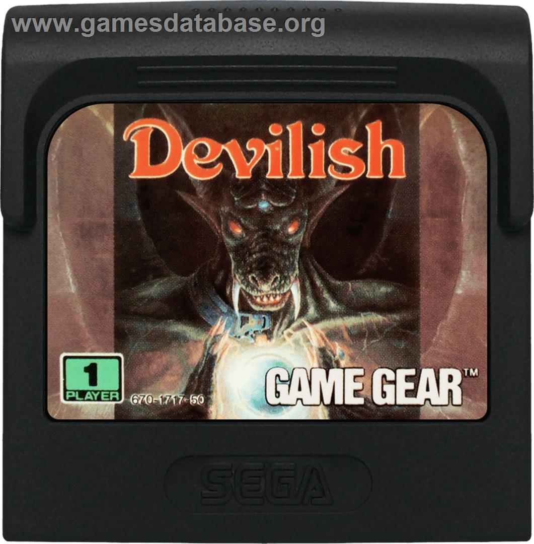 Devilish - Sega Game Gear - Artwork - Cartridge