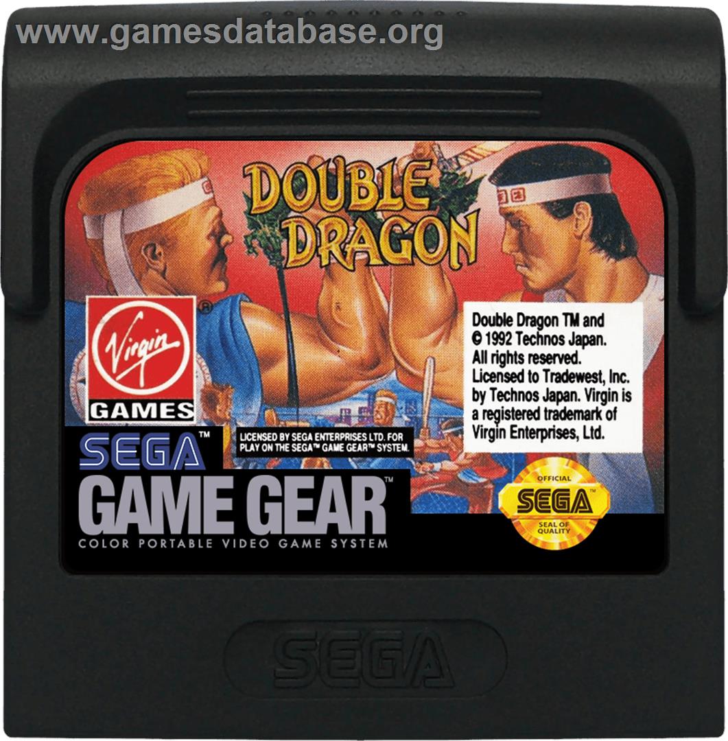 Double Dragon - Sega Game Gear - Artwork - Cartridge