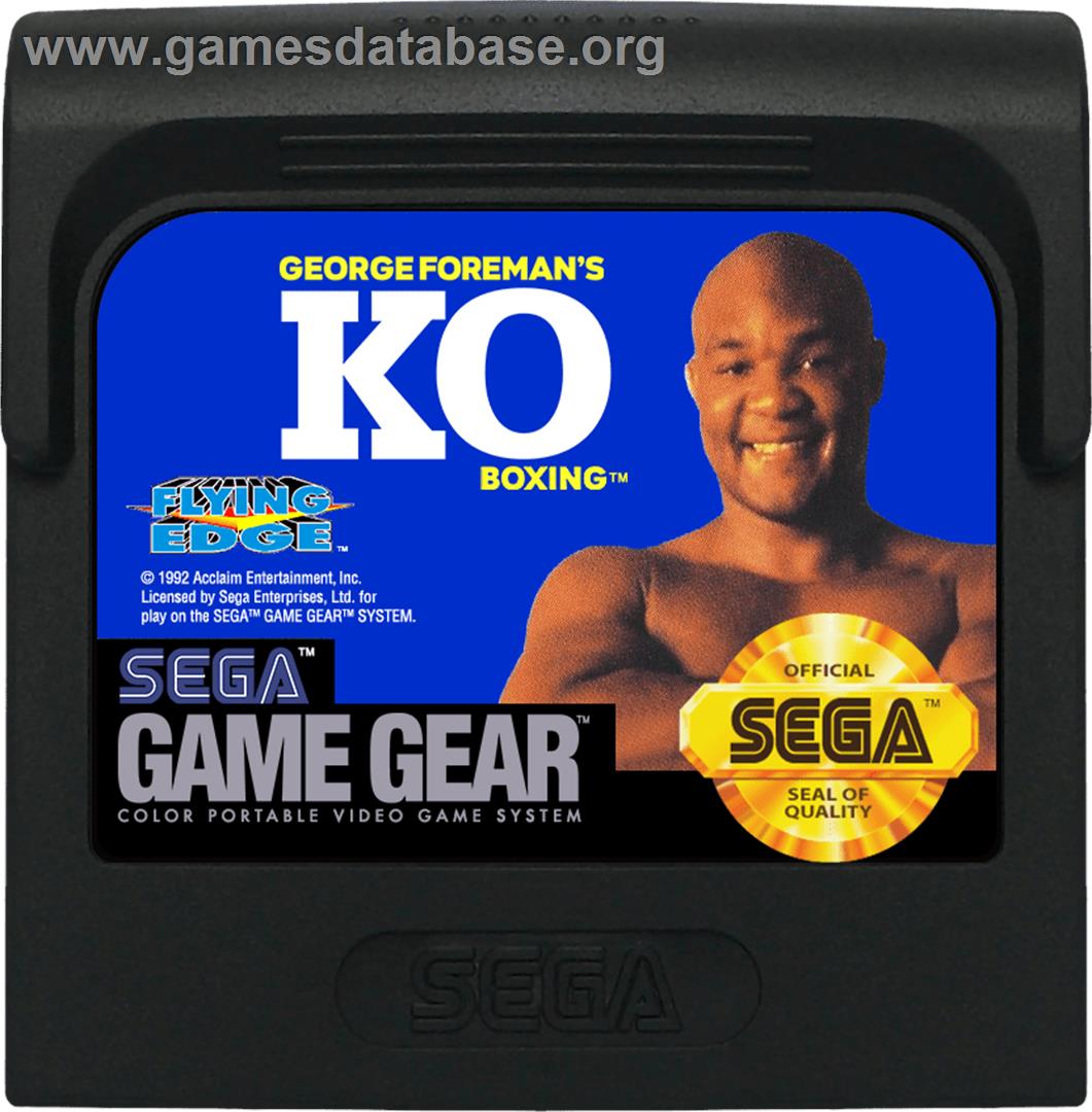 George Foreman's KO Boxing - Sega Game Gear - Artwork - Cartridge